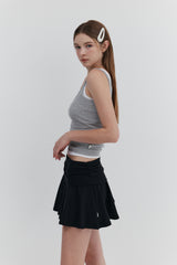 【MADE】 2Way Roll-Up Drape Skirt_Black