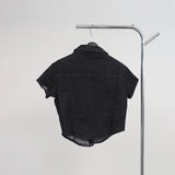 Pias denim cropped shirt
