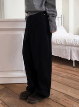 Backpoint Herringbone Cotton100 Wide Pants (2color)