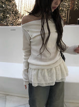 ワンドスノーフレークレイヤードミニスカート