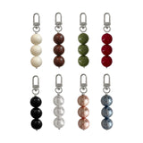 three beads keyring - 8colors