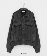 [unisex] ディルカリウォッシングカラーニットジャケットカーディガン