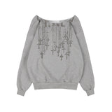 NECKLISS ONE-SHOULDER SWEATSHIRT (MELANGE) F25ZB037