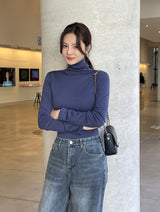 トーメン裏起毛ワイドバンディングデニムパンツ