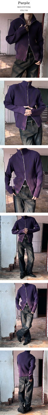 [Unisex] ハイネックウォーマージップアップニット(4color)