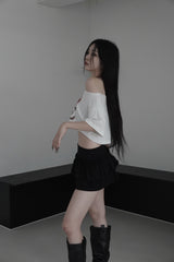 leopard love off shoulder T (2color)