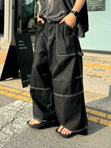 Stitch Dig Snap Wide Pants 2C