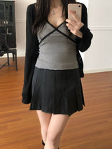 Stripe lace sleeveless (3 colors)
