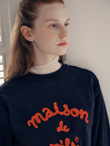 MAISON DE ROLA SWEATSHIRTS NAVY