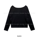 Rabbit Basic Cotton Off Shoulder Long Sleeve