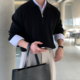 スラッグベラハッチハーフジップアップカラニット