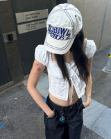 WASHED STITCH BALL CAP 