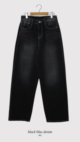 Soft Tee Wide Denim Baggy Pants (3color)