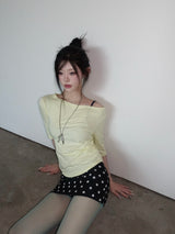 半袖ワンショルダーTシャツ