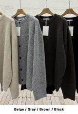 [Premium] Snow Puff Round Cardigan