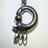 Curved pierce keychain