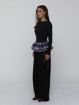 Check Tie Belt_Purple