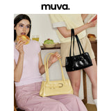 muva. New Genuine‑Leather Underarm Bag, Biker‑Style Minimalist Luxury Niche Women’s Shoulder Handbag, New Arrival May 17