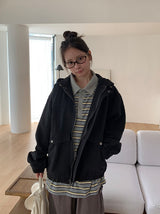 [unisex] Salle Cotton Hood Zip-Up Jacket