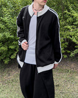 Lift color block track zip-up