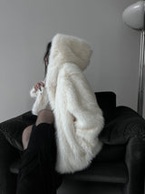 lisa faux fur hooded jacket (2color)
