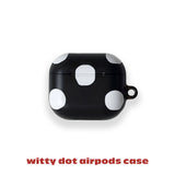 witty dot airpods case (black+white)
