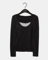 ブルク レースストラップ アンゴラ 長袖Tシャツ