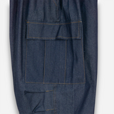 Stitch Balloon Cargo Denim Pants