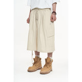 Balloon Bermuda Nylon Pants - Beige
