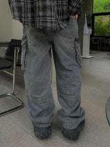 Monster Air Cargo Denim Pants 3C