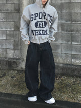 Nodric Slub Wide Flare Denim Pants