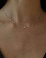 [White gold] Basic Cubic Necklace (M)