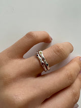 92.5 silver] Rainbow ring (1ea)