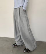 26SS★ [BAONHAUS]ヘディネンピンタックバンディングワイドトレーニングパンツ