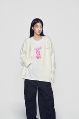 24FW RETRO RABBIT SHORT SLEEVE T-SHIRT CREAM