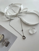 bbpo donut coin stainless steel ball bead necklace