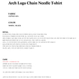 アーチロゴチェーンニードルTシャツ ブラック(MAN)