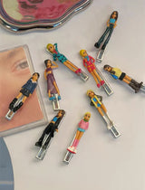 Bobby girls silver hair-pin(1pcs Random)