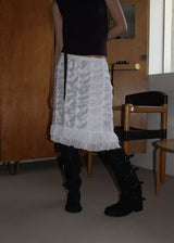 LACE PURE MIDI SKIRT (2color)