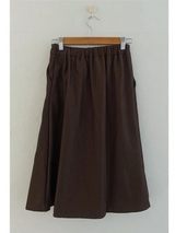 STUD PLEATS MIDI SKIRT (BROWN, BLACK 2COLORS!)