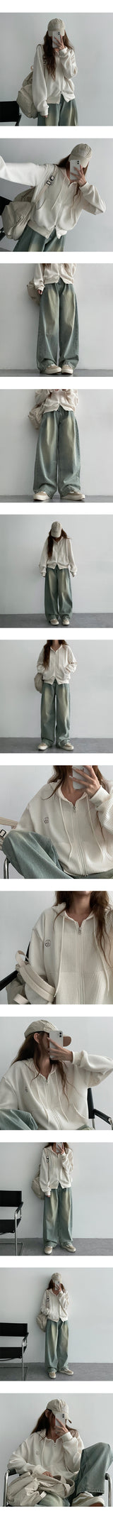 [2nd Length] [S-XL]ギダンワンタックウォッシュドワイドデニムパンツ (4 colors)