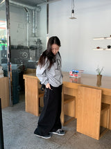Manne Studded Patch Cotton Wide Pants