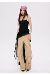 Eyelet Lace Frill Camisole Top