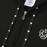 Wings Hooded Zip-up - BLACK