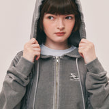 ラインカットオフ2wayフードジップアップ_チャコール