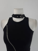 cats zipper halter sleeveless (2color)