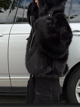 [Unisex] Fur 2way hood zip up(4color)