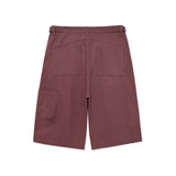 Double tuck BERMUDA shorts / Raspberry