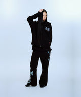 STARDUST FLARE SWEAT PANTS (BLACK)