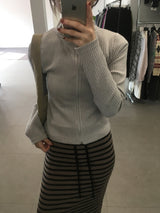 Essential Knit Half-Neck Zip-Up (3color)